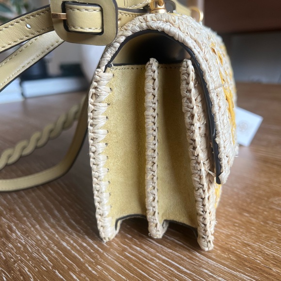 Tory Burch Miller Raffia Mini Bag - NWT - Yellow - Picture 8 of 9
